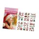 thumbnail image 1 of Pegatinas temporales navideñas, decoración facial con calcetines de Papá , muñeco de nieve y , 6 hojas, pegatinas navideñas para el cuerpo,, 1 of 8