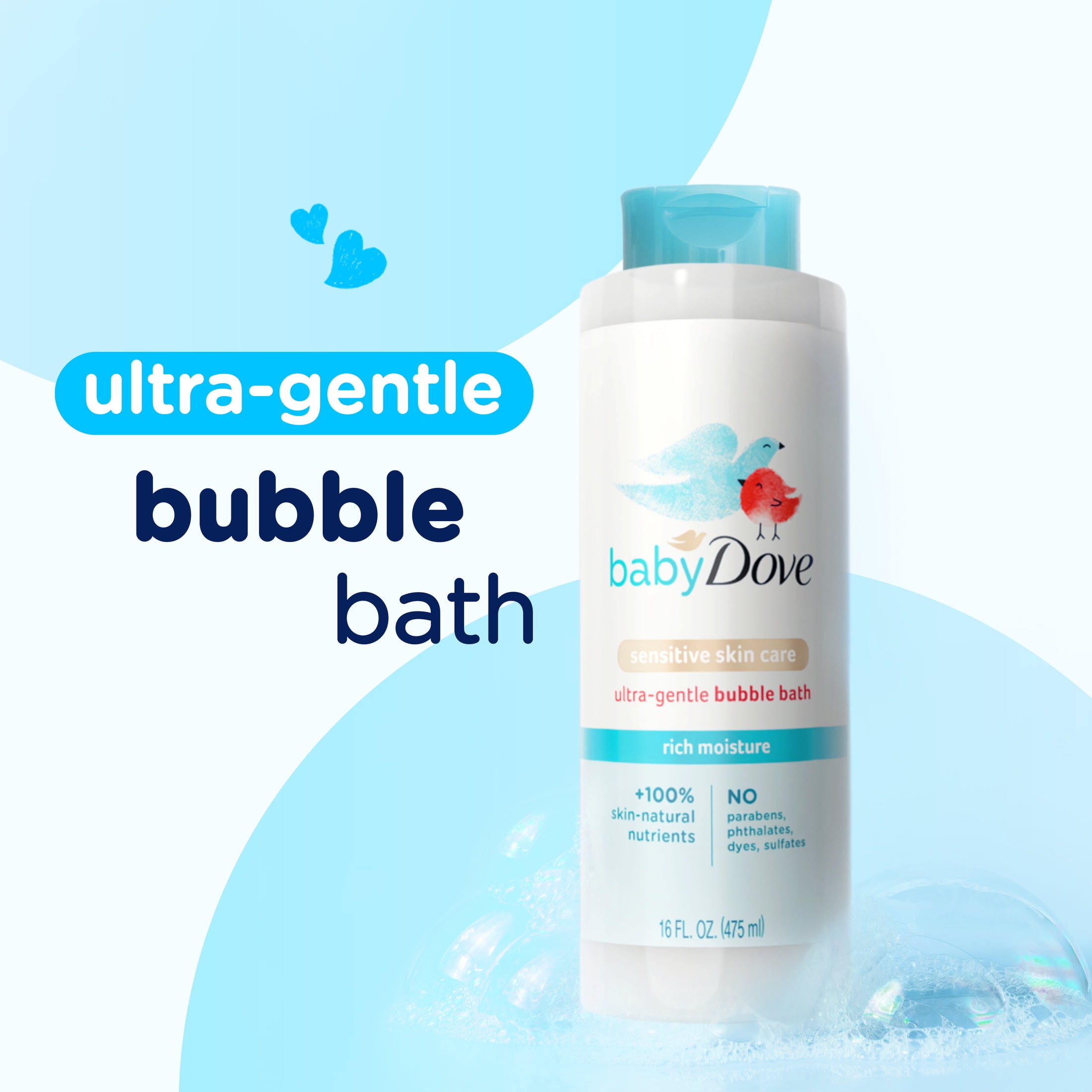 Baby Dove Hypoallergenic Wash & Lotion and Ultra-Gentle Bubble Bath Gift Pack Rich Moisture Sensitive Skin, 3 Count