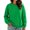 Green, variant on Women's Crewneck Sweatshirts Solid Color Long Sleeve Tops Drop Shoulder Loose Fit Pullovers Minimalist Autumn Winter Attire