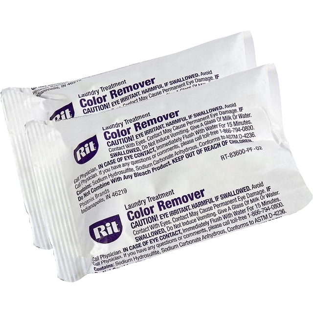 Removedor de color para tratamiento de lavandería Rit Dye, paquete de 2