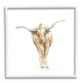 thumbnail image 4 of Stupell Industries Longhorn Cattle Watercolor Portrait Children's Wild Animal, 12 x 12,Design by Fox Hollow Studios, 4 of 5