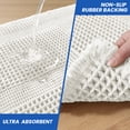 thumbnail image 3 of JIATER Waffle Bathroom Rugs 24x17,Soft Absorbent Bath Mat Non-Slip Backing Quick Dry Washroom Mats,Beige, 3 of 9