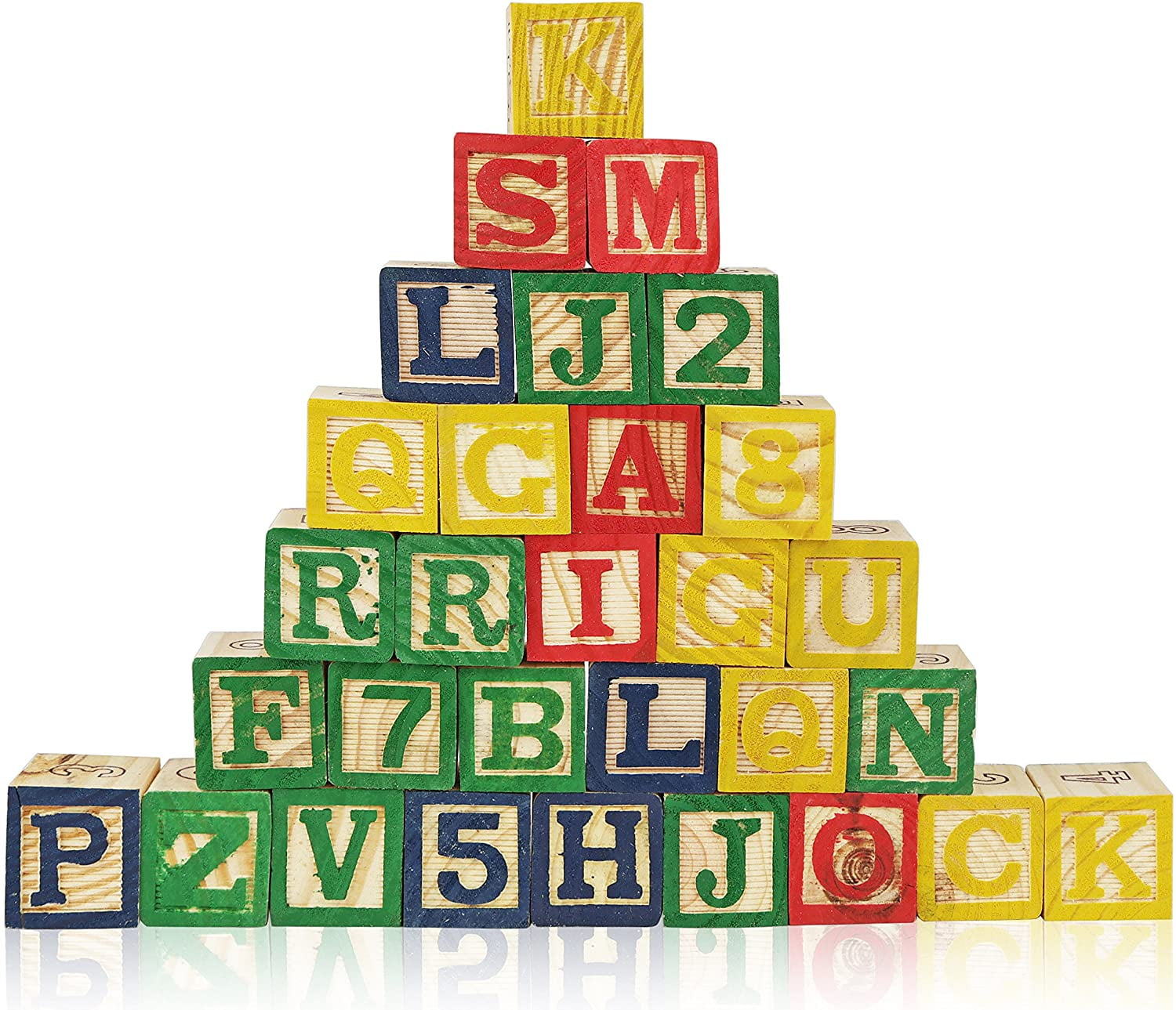 30 Wooden Alphabet Letter Blocks Sets for ToddlersSK-024