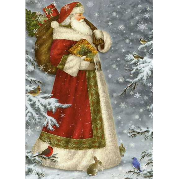 LPG Greetings Santa in Robe Box of 18 Christmas Cards