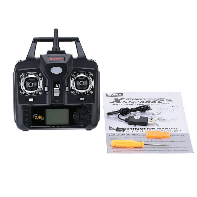 SYMA X5SC 2.4G 4CH 6 Axis Gyro RC Quadcopter RTF Drone with HD 2.0MP Camera Throwing Flight Walmart