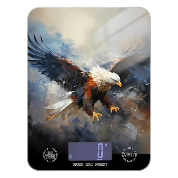 Eagle by Painting Food Scale Digital Kitchen Scale Waterproof Tempered Glass Tare Function 11 lb for Baking Cooking Meal Prep