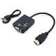 thumbnail image 2 of Convertidor VGA a HDMI, adaptador HD 1080P con cable de audio para HDTV, PC, portátil y TV., 2 of 8