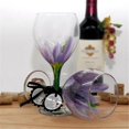 thumbnail image 1 of Judi Painted it HIB-P Verre à Vin Hibiscus&44; Violet, 1 of 1