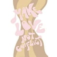 thumbnail image 2 of 1x Studio II 14x18 White Modern Wood Framed Museum Art Print Titled - Make Love not Conflict, 2 of 4
