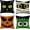 Halloween, variant on Halloween Decorative Throw Pillow Covers 16 x 16 Inch Set of 4 Jack O Lantern Spooky Face Mummy Black Cat Fran.kens-tein Cushion Case Decor Holiday Home Decoration for Sofa Couch