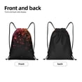 thumbnail image 2 of Hirioo Colorful Sparkling Print Drawstring Backpack Bag Sport Versatile Sports Backpack for Gym, Travel, Swimming, Beach, 2 of 9