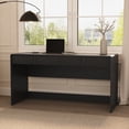 thumbnail image 2 of Novara Contemporary 60" Writing Desk in Black (2-Drawer), 2 of 8