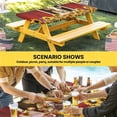 thumbnail image 6 of Cows Sunflowers Table Cloths for 3 Foot Rectangle Tables, Spring Floral Bees Farmhouse Barn Patio Waterproof Elastic Fitted Tablecloths, Washable Rectangular Table Cover for Camping, 6 of 8
