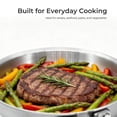thumbnail image 3 of Fortune Candy 8-Inch Fry Pan with Lid, 3-ply Skillet, 18/8 Stainless Steel, Dishwasher Safe, Induction Ready, Silver (Mirror Finish), 3 of 10