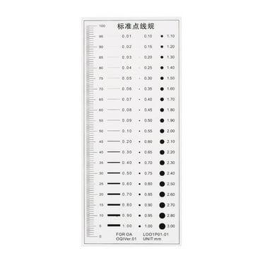 Uxcell High Precision SEC Size Estimation Chart 100mm Covered for Diameter and Line Width Defects Measuring