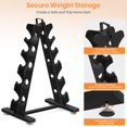 thumbnail image 4 of Soporte para mancuernas TomCare de 5 niveles, estructura metálica en forma de A, 4 of 7