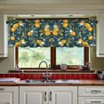 thumbnail image 3 of Yayeee Kitchen Curtains Set of 2 Light Filtering 57"x36" Over Sink Window Panels, Blue Lemons, 3 of 7