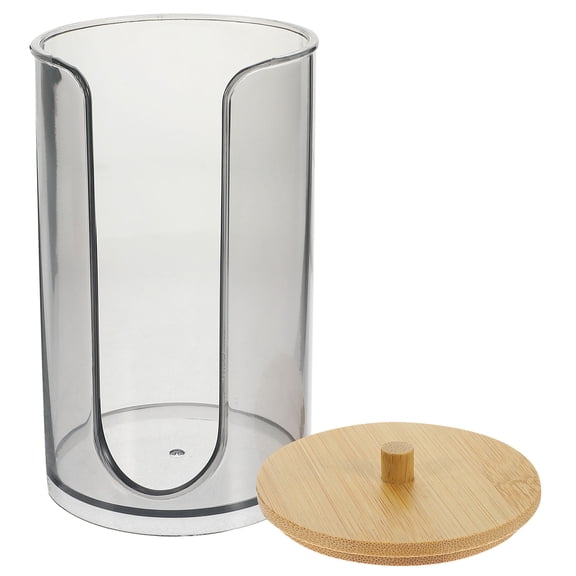 NICEXMAS Black Plastic Bathroom Cup Dispenser and Holder Set - Wall Mounted Cup Storage Organizer for Bathroom