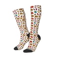 thumbnail image 2 of Haiem Hot Dog Pizza Socks, Funny Novelty Crazy Design Cotton Socks Sports Socks Knee High Socks For Men, Women,1Pairs - Gift For Working Friends, 2 of 9