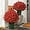 Red-10 Bundles, variant on Funsdecor Artificial Mums(1set 5 Bunchs), Lifelike Outdoor Sunset Mums Flowers - UV Resistant, Waterproof, Windproof, Outdoor Decor for Outside Home Indoor Planter (Orange-5 Bundles)