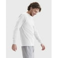 thumbnail image 2 of Hanes Beefy Men's Long Sleeve T-Shirt, Cotton White M, 2 of 4