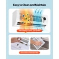 thumbnail image 4 of VEVOR Mini Split Air Conditioner, 9000 BTU 115V Fast Cooling & Heating, 19 SEER2 High Efficiency Energy Saving, Quiet Inverter System for 450 Sq.Ft Coverage Area, Easy to Maintain, for Home, Office, 4 of 9