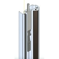 Life Products! T-Astragal Aluminum 80 in Weather Stripping 80x5/8x1-3/4 in Inswing Doors Black