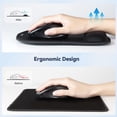 thumbnail image 5 of TECKNET BASICS Mouse Pad with Wrist Support, Ergonomic Gaming Mouse Pad for Pain Relief, Non-Slip Waterproof Desk Pad for Office, Study & Laptop, Black, 5 of 9