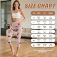 thumbnail image 6 of SCRAWLGOD Pug Dog Pink Soft Capri Leggings for Women Casual Tummy Control 3/4 Cropped Leggings for Workout Running Gym High Waisted Capris Tights with 2 Pockets, XS, 6 of 7