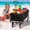 Black, variant on Dkelincs Heavy Duty Collapsible Folding Wagon Cart - Large Capacity Portable Utility Cart for Beach, Camping, Shopping & Garden (Black)