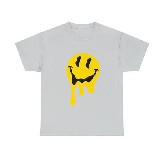 Dripping smiley face graphic tee Unisex Heavy Cotton Tee