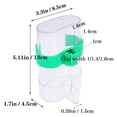 thumbnail image 3 of [Paquete de 2] Dispensador automático de agua para pájaros para jaula, dispensador transparente para pájaros, alimentador de alimentos, alimentador de frutas y verduras de plástico, 3 of 5
