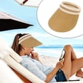 thumbnail image 3 of CoCopeaunt Women's Sun Hat Wide Brim Sun Visor Straw Hat, Ponytail Summer UV UPF Beach Outdoor Hat with Open-top Design, 3 of 7