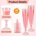 thumbnail image 4 of 40 Pack Plastic Champagne Flutes,4.5 oz Disposable Champagne Glasses,Pink Plastic Toasting Glasses for Parties Toasting Birthday Wedding Party Cocktail Cups Bulk, 4 of 7