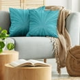 thumbnail image 5 of Ambesonne Teal Throw Pillow Cover 2 Pack, Abstract Vortex Design, 18", Turquoise Teal, 5 of 7