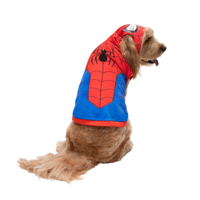 MARVEL Spider-Man Pet Hoodie Halloween Costume - Sleeveless Hooded Pet Shirt with Costume Design (XL)