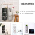 thumbnail image 5 of Bolsa de almacenamiento colgante con 3 bolsillos, cesta de estante de pared de tela, organizador de bolsa de almacenamiento para dormitorio, baño, cocina, 3 piezas (negro/gris/blanco),, 5 of 5