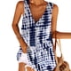 thumbnail image 3 of Qarigey Chaleco de mujer Camiseta sin mangas con cuello en V sexy Camiseta sin mangas con estampado floral, Negro, S Prendas para la parte del cuerpo Azul oscuro 4XL Qarigey AP002036-23, 3 of 4