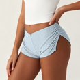 thumbnail image 2 of jiaxiM Micro Shorts for Women Low Waist Side Slit Y2k Boyshort Slim Booty Shorts Lounge Pj Bottom Cute Sleepwear, 2 of 6