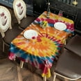 thumbnail image 2 of Colorful Tie Dye Pattern Rectangle Tablecloth 60"x120",Waterproof Polyester Rectangle Table Cloth, Wipeable Spillproof Polyester Tablecloth for Dining, Camping, Indoor and Outdoor, 2 of 6