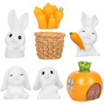 thumbnail image 1 of Decoración De Conejito De Pascua Resina Decoración De Huevo De Conejito De Pascua Regalo Para Niños Clientes Empleados 7 Unids/Set Noticed HA034833-00, 1 of 6