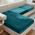 thumbnail image 2 of Rosnek Velvet Plush Stretch Sofa Slipcover Couch Cushion Covers, Blue, 2 of 7