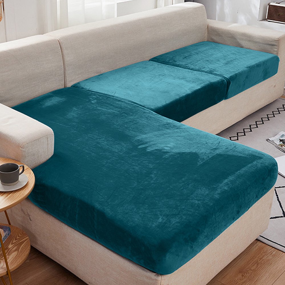 Rosnek Velvet Sofa Cushion Cover Furniture Cushion Protector Stretch Sofa Seat Elastic Slipcover