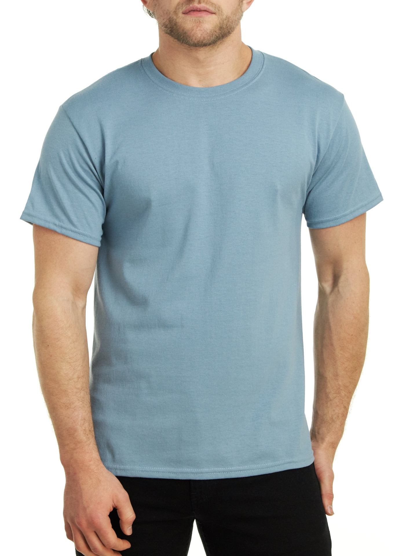 Hanes Men's Comfortblend Short Sleeve 50/50 Crewneck TShirt, Stonewash