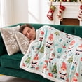 thumbnail image 4 of Sahpxhe Christmas Throw Blanket, Gnome Santa Snowman Polar Bear Pattern Soft Warm Fluffy Blanket for Sofa Bed Indoor Home Decor, 4 of 6