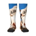 thumbnail image 1 of Balery Blue Sky Meadow Cute Cow Calcetines novedosos Calcetines deportivos Calcetines hasta la rodilla Calcetines de algodón Calcetines originales y geniales, 1 of 6