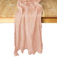 thumbnail image 5 of Koyal Wholesale Gauze Cheesecloth Table Runner Fabric Netting Sheer Tablecloth, Blush Pink, 5 of 5