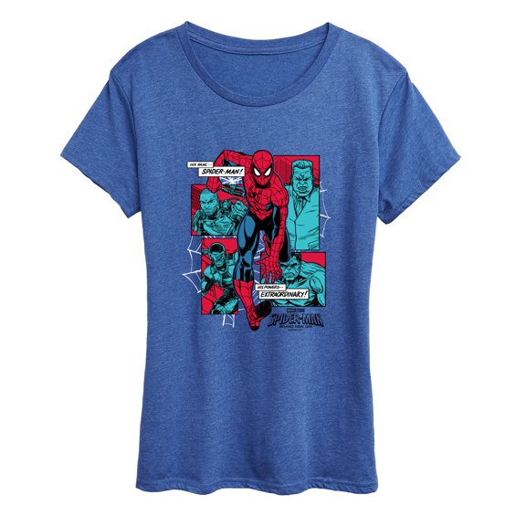 Spider-Man - Villian Comic Book Panels Short Sleeve Graphic T-Shirt