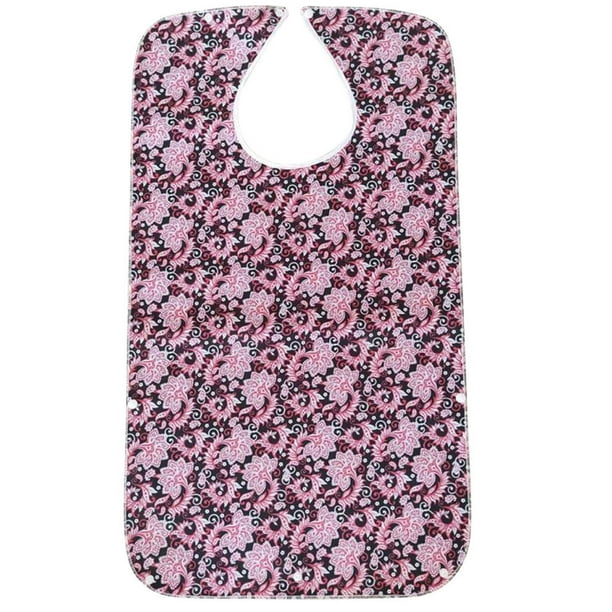 Protector de ropa para adultos, lavable, reutilizable, cierre a presión, impermeable, PVC, babero para comida
