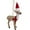 Khaki, variant on Fridja Christmas Ornaments Christmas Deer Imitation Elk And Sika Deer Pendant Cross-border Manual Plush Toy Decoration Pendant